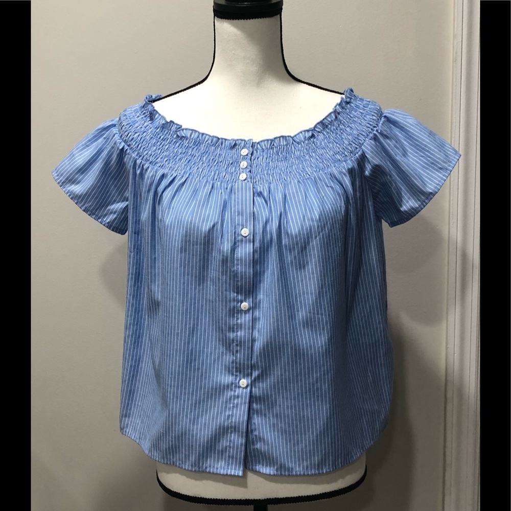 LUCCA Off-The-Shoulder Short Sleeve Top